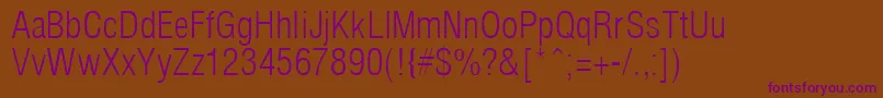 Шрифт ArenaCondLight – фиолетовые шрифты на коричневом фоне