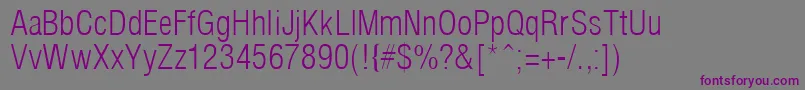 Шрифт ArenaCondLight – фиолетовые шрифты на сером фоне