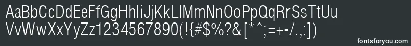 フォントArenaCondLight – 白い文字