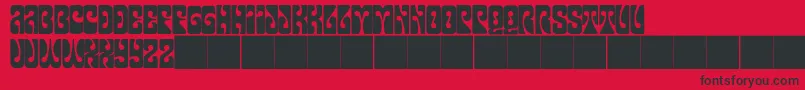 JmhPsychedelicCaps Font – Black Fonts on Red Background