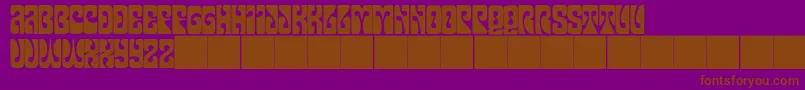 JmhPsychedelicCaps Font – Brown Fonts on Purple Background