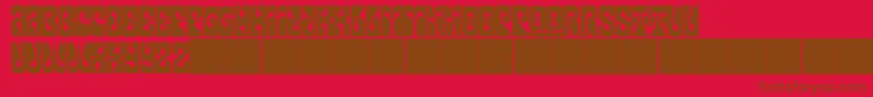 JmhPsychedelicCaps Font – Brown Fonts on Red Background