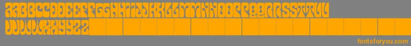 JmhPsychedelicCaps Font – Orange Fonts on Gray Background