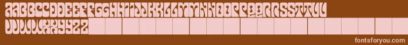 JmhPsychedelicCaps Font – Pink Fonts on Brown Background