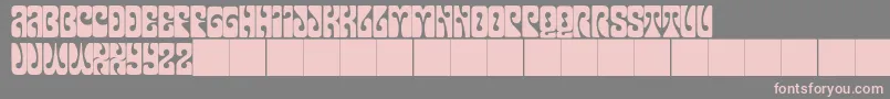 JmhPsychedelicCaps Font – Pink Fonts on Gray Background