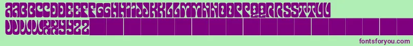 JmhPsychedelicCaps Font – Purple Fonts on Green Background