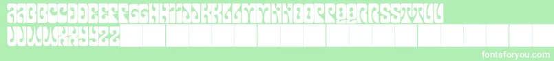 JmhPsychedelicCaps Font – White Fonts on Green Background