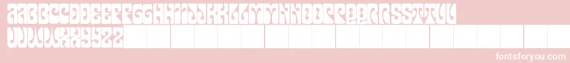 JmhPsychedelicCaps Font – White Fonts on Pink Background