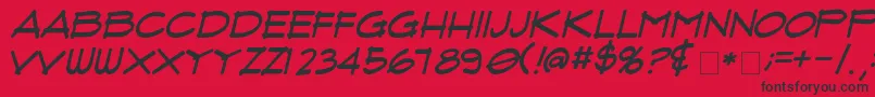 FluxArchitectItalic Font – Black Fonts on Red Background