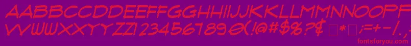 FluxArchitectItalic Font – Red Fonts on Purple Background