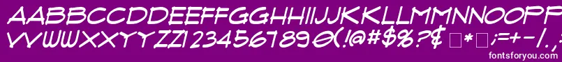 FluxArchitectItalic Font – White Fonts on Purple Background