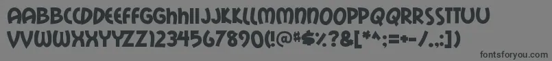 フォントMailraystuffRegular – 黒い文字の灰色の背景