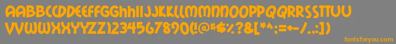 MailraystuffRegular Font – Orange Fonts on Gray Background