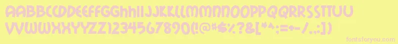 フォントMailraystuffRegular – ピンクのフォント、黄色の背景
