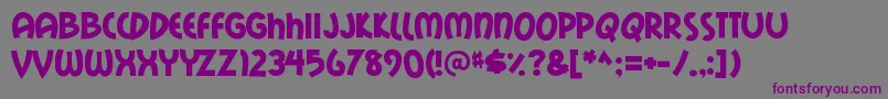 MailraystuffRegular-fontti – violetit fontit harmaalla taustalla