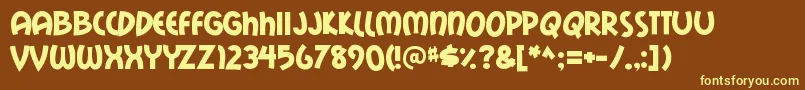 MailraystuffRegular Font – Yellow Fonts on Brown Background