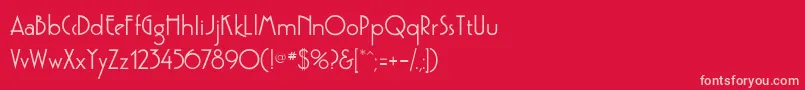 GatsbyflfBold Font – Pink Fonts on Red Background