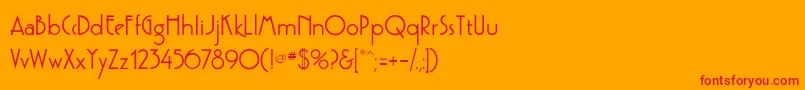 GatsbyflfBold Font – Red Fonts on Orange Background