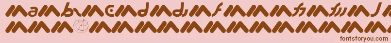 Macromx-fontti – ruskeat fontit vaaleanpunaisella taustalla