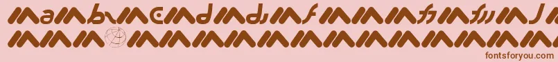 Macromx Font – Brown Fonts on Pink Background