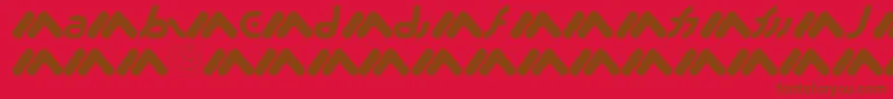 Macromx Font – Brown Fonts on Red Background