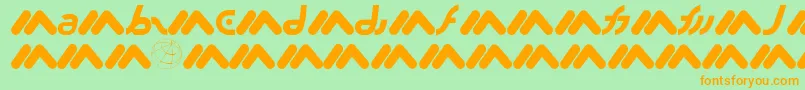 Macromx Font – Orange Fonts on Green Background
