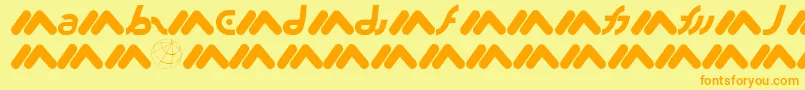 Macromx Font – Orange Fonts on Yellow Background