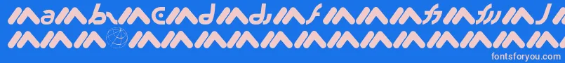 フォントMacromx – ピンクの文字、青い背景