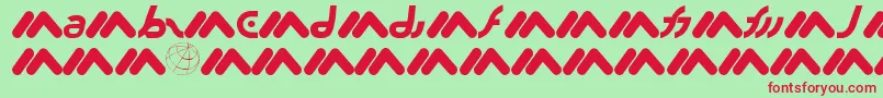 Macromx Font – Red Fonts on Green Background