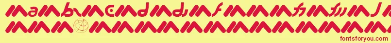 Macromx Font – Red Fonts on Yellow Background
