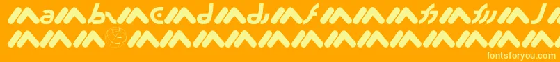 フォントMacromx – オレンジの背景に黄色の文字