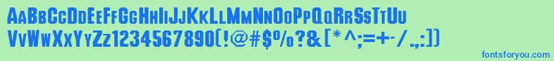 Rsdeusex Font – Blue Fonts on Green Background
