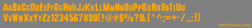 Rsdeusex Font – Orange Fonts on Gray Background