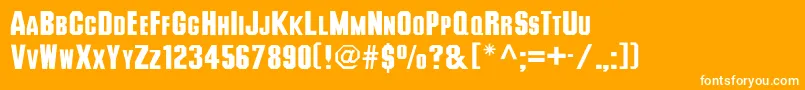 Rsdeusex Font – White Fonts on Orange Background
