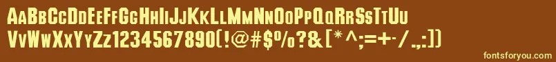 Rsdeusex Font – Yellow Fonts on Brown Background