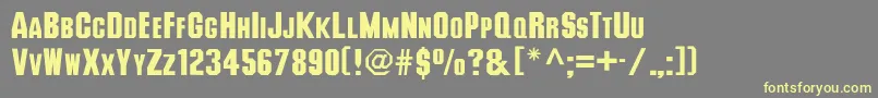 Rsdeusex Font – Yellow Fonts on Gray Background