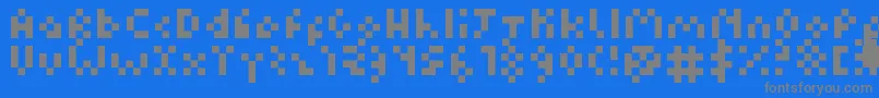 Police Kuadriculado7luas – polices grises sur fond bleu