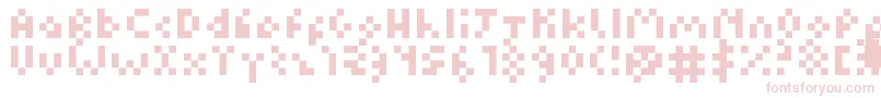 Police Kuadriculado7luas – polices roses sur fond blanc