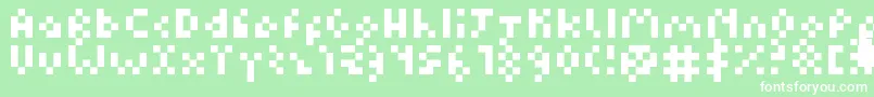 Police Kuadriculado7luas – polices blanches sur fond vert