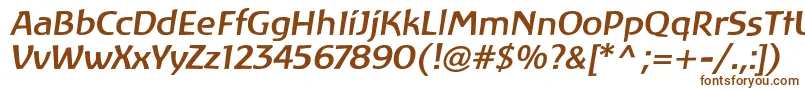 LinotypeAtlantisMediumItalic-fontti – ruskeat fontit