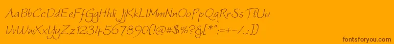 WorstveldOblique Font – Brown Fonts on Orange Background