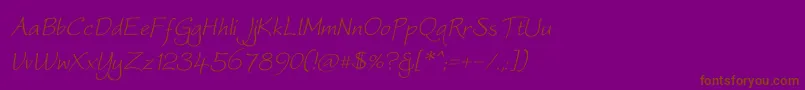 WorstveldOblique Font – Brown Fonts on Purple Background