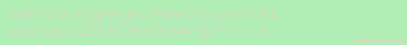 WorstveldOblique Font – Pink Fonts on Green Background