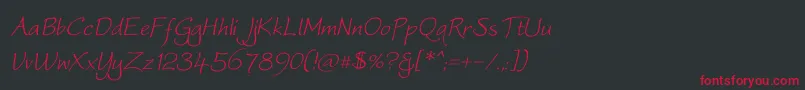 WorstveldOblique Font – Red Fonts on Black Background