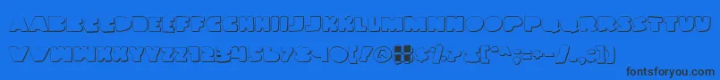 Landwog Font – Black Fonts on Blue Background