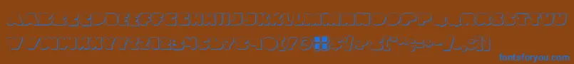 Landwog Font – Blue Fonts on Brown Background