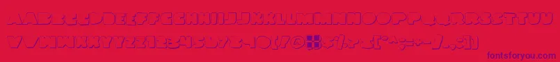 Landwog Font – Purple Fonts on Red Background