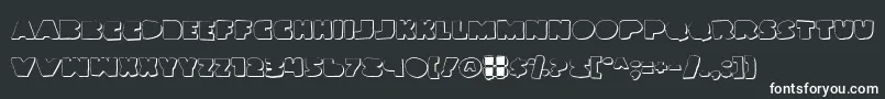 Шрифт Landwog – белые шрифты на чёрном фоне
