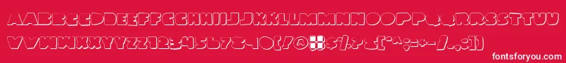 Landwog Font – White Fonts on Red Background