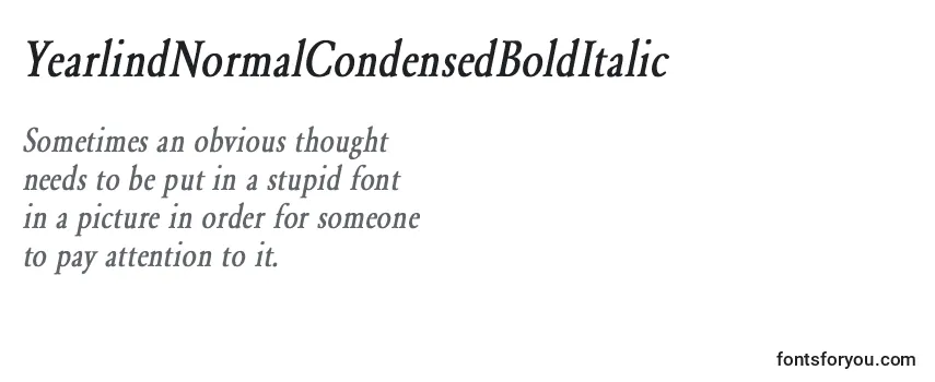 YearlindNormalCondensedBoldItalic フォントのレビュー